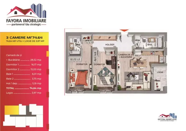 Apartament 3 camere Târgu Mureș - poza 3