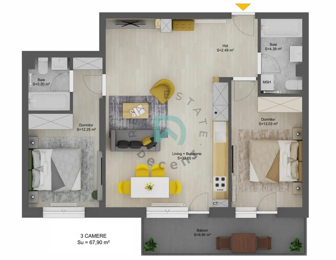 Apartament 3 camere Șelimbăr - poza 1