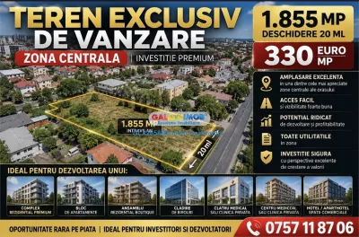 Vanzare teren zona centrala, 1855mp - Buzau