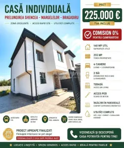 Vanzare - Casa individuala - Prelungirea Ghencea - Margelelor langa STB  - 225000E tva inclus - Comision 0! - Bragadiru