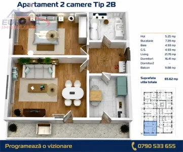 Apartament 2 camere Tulcea - poza 4
