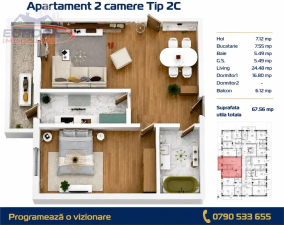 Apartament 2 camere Tulcea - poza 5