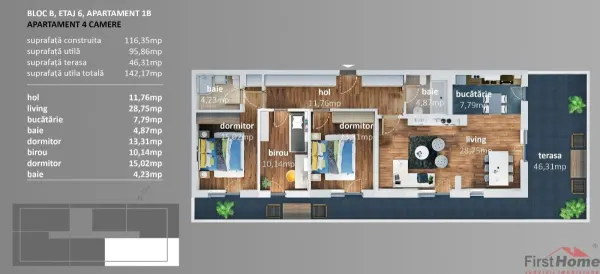 Apartament 4 camere Focșani - poza 5