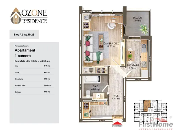 Apartament 1 camera Focșani - poza 12