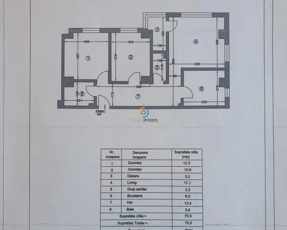 Apartament 3 camere Pitești - poza 13