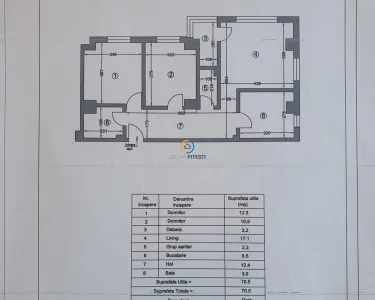 Apartament 3 camere Pitești - poza 13