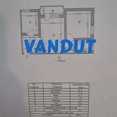 Apartament 2 camere Pitești - poza 1