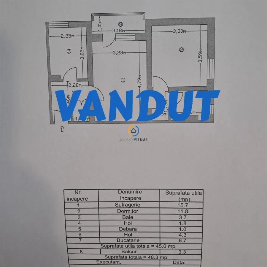 Apartament 2 camere Pitești - poza 1