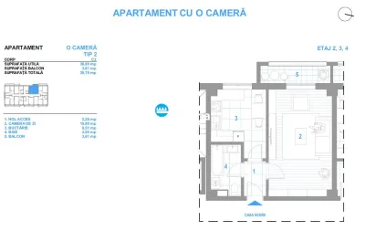 Apartament 1 camera Iași - poza 3
