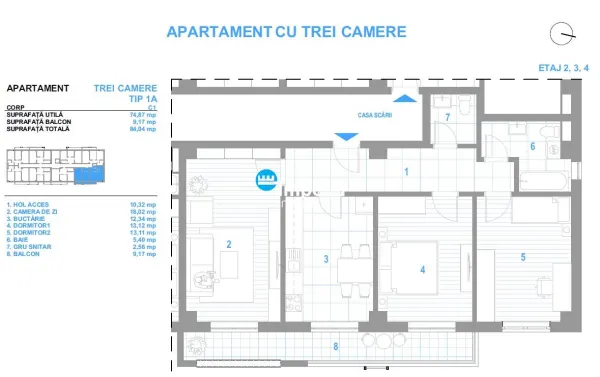 Apartament 3 camere Iași - poza 14