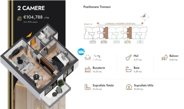 Apartament 2 camere Iași - poza 2