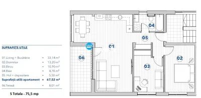 Apartament 3 camere Rediu - poza 12