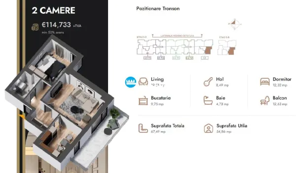 Apartament 2 camere Iași - poza 2