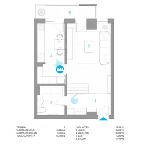 Apartament 1 camera Iași - poza 8