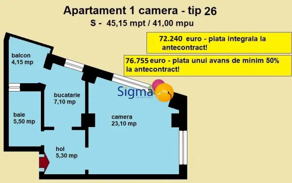 Apartament 1 camera Iași - poza 3