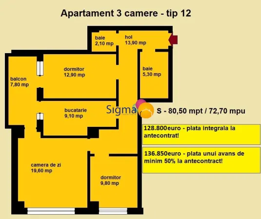 Apartament 3 camere Iași - poza 4