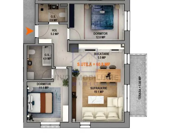 Apartament 3 camere Sibiu - poza 2