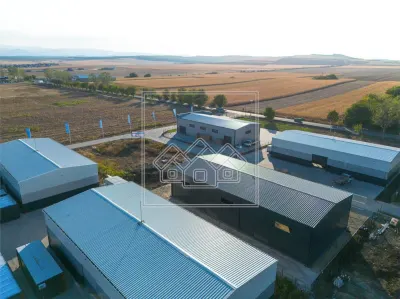 Hala industriala de inchiriat 528 mp, pe un teren de 2574mp| Acces TIR - Sura Mica