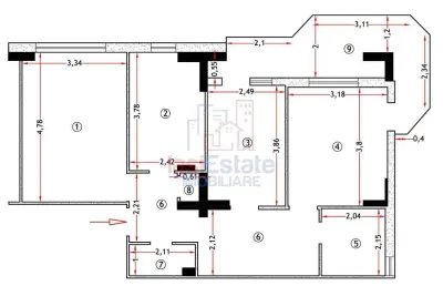 Apartament 3 camere Iași - poza 1