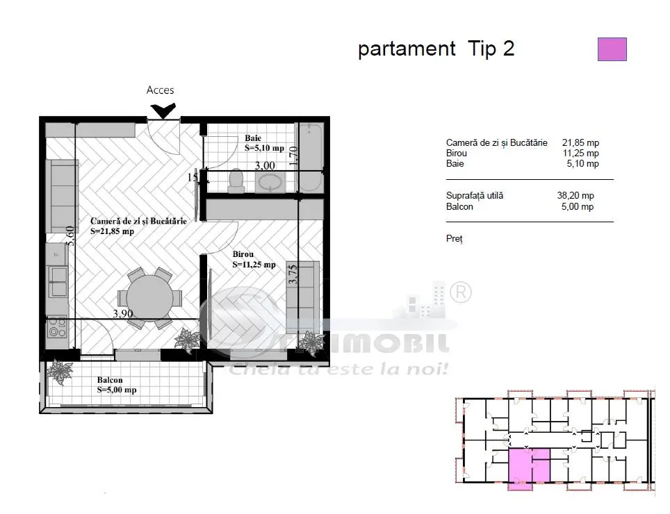 Apartament 2 camere Iași - poza 1