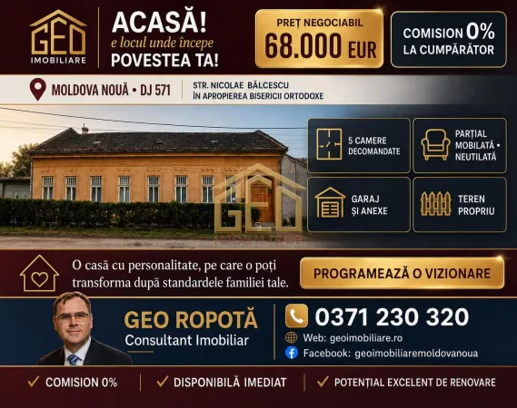 Casă 5 camere Moldova Noua - poza 1
