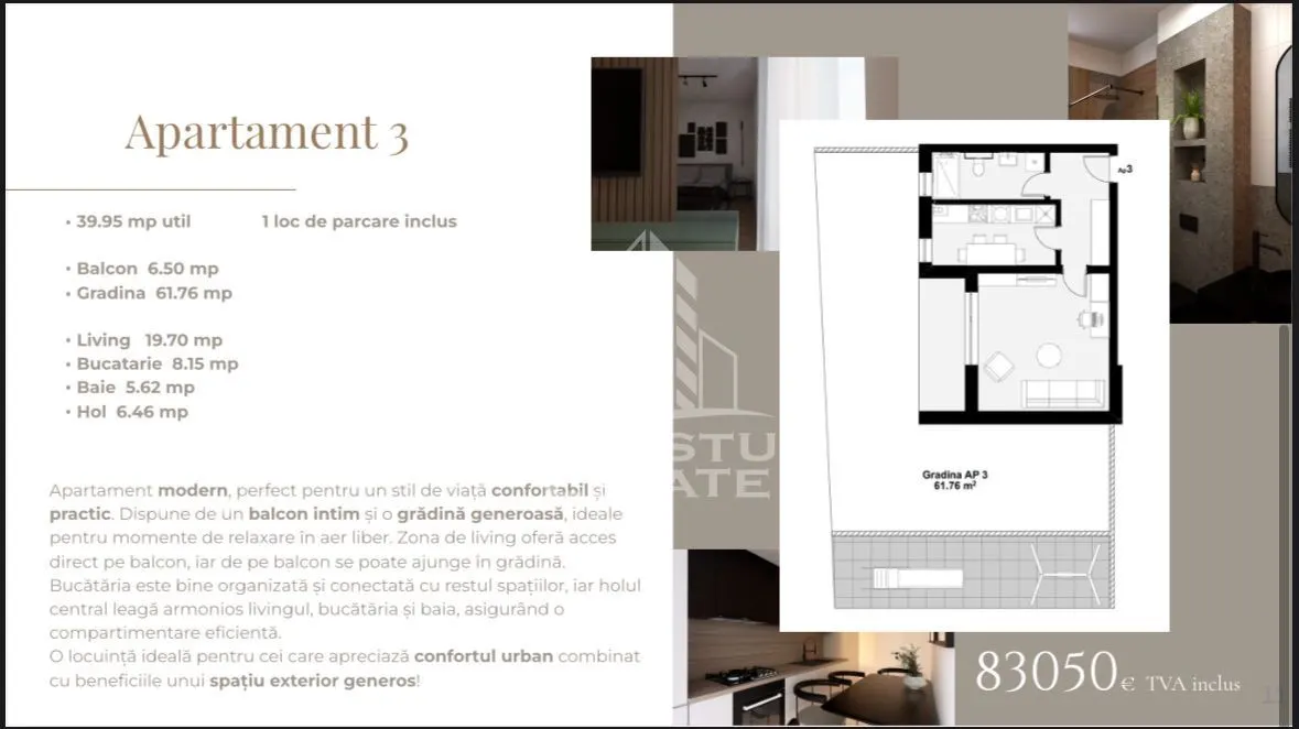 Apartament 1 camera Giroc - poza 1