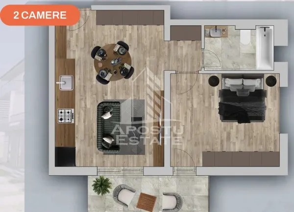 Apartament 2 camere Chișoda - poza 1
