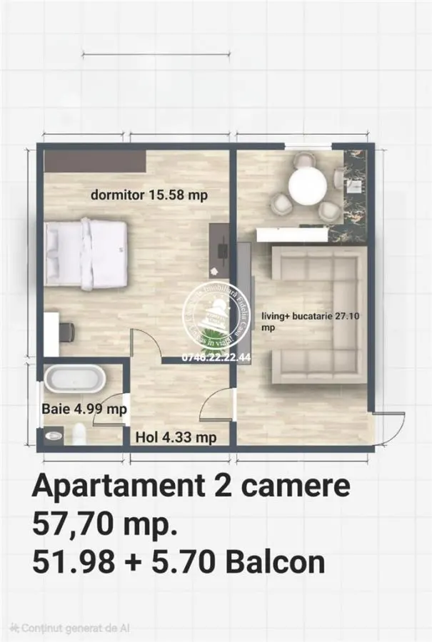 Apartament 2 camere Miroslava - poza 1