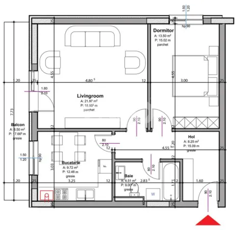 Apartament 2 camere Pitești - poza 13