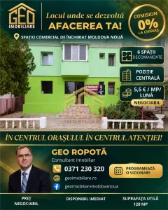 Spatiu comercial ultracentral in Moldova Noua - Moldova Noua