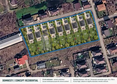 Teren de vanzare || Domnesti – 7.100 mp || Zona rezidentiala || Potential pentru ansamblu de vile || - Domnesti
