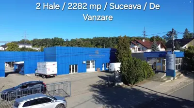 Investitie | Două hale de vânzare în Suceava | 2.282 mp | 8.984 mp teren | 3 căi de acces | Acces TIR | 2.100.000 Euro + TVA | Comision 0% - Suceava