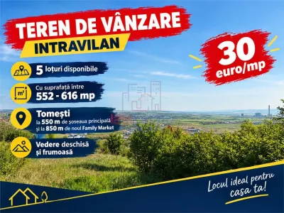 Teren pentru casa cu vedere frumoasa - Tomesti