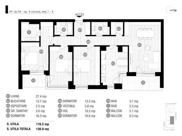Apartament 4 camere București - poza 13