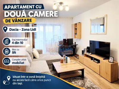 Apartament cu 2 camere de vanzare, renovat si mobilat - Iasi