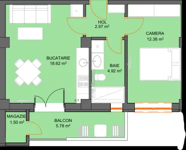 Apartament 2 camere Șelimbăr - poza 2