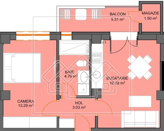 Apartament 2 camere Șelimbăr - poza 3