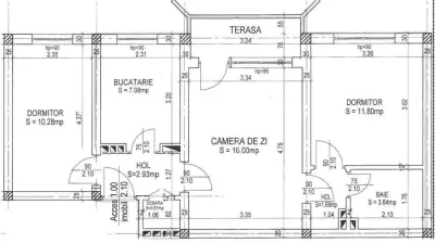 Ap 3 camere, mobilat, centrala, Tomis Nord, zona Brotacei - Constanta