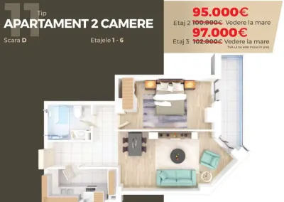 Apartament 2 camere Mamaia - poza 3