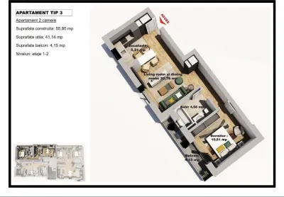 Apartament 3 camere Constanța - poza 5