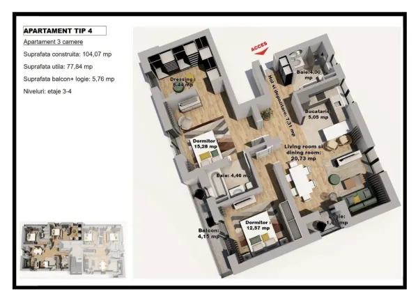Apartament 3 camere Constanța - poza 6