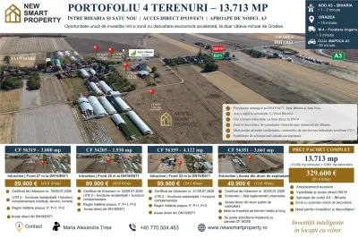 Terenuri 13.713 mp Front DN19/E671 Biharia–Satu Nou  A3 - Biharia