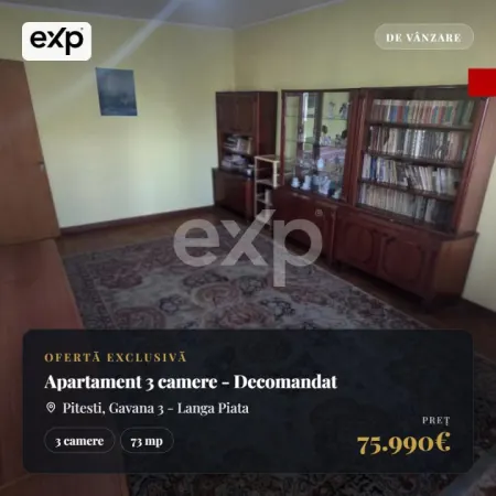 Apartament 3 camere Pitești - poza 1