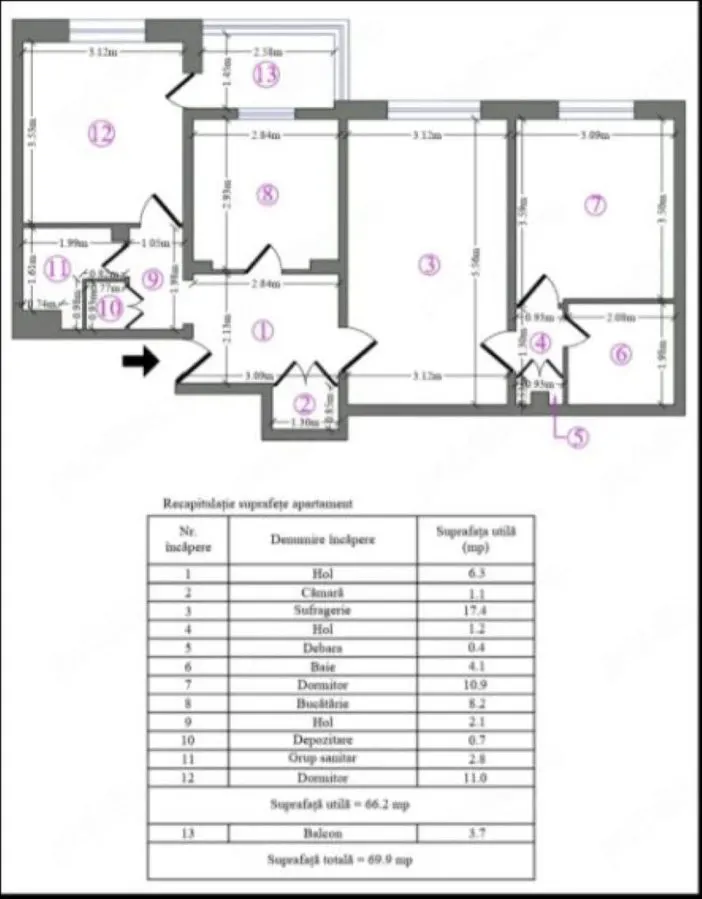 Apartament 3 camere București - poza 1