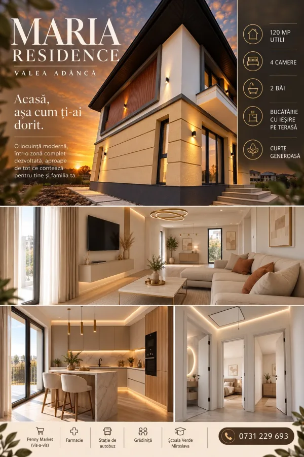 CASĂ PREMIUM CU ETAJ – 120 MP UTILI, TEREN 350 MP | VALEA ADÂNCĂ, STRADA VESELIEI | 220.000 € - Valea Adanca