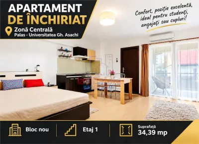 Apartament de inchiriat – Zona Centrala, Palas, Universitatea Gh. Asachi - Iasi