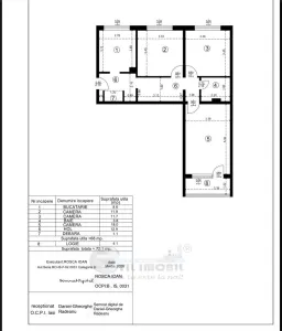 Ap. 3 camere, 72mp, decomandat, Alexandru - Iasi