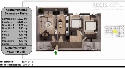 Apartament de vanzare in Tractoru - Brasov