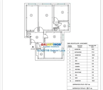 Apartament 4 camere 82 mp | Decomandat | Podul Grant | - Bucuresti