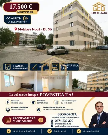 Apartament 3 camere Moldova Noua - poza 1